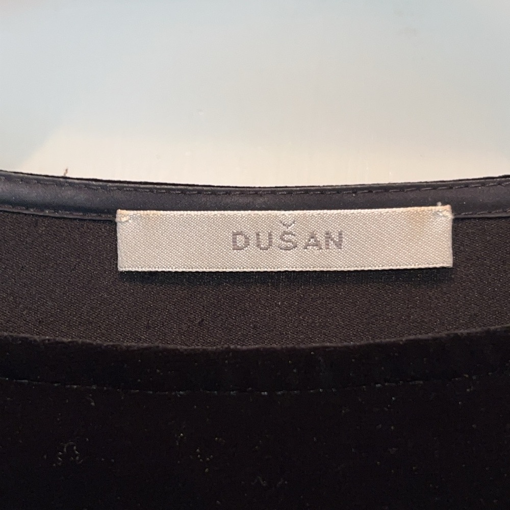 Dusan designer Elegant Black Velvet oversized Dress XL